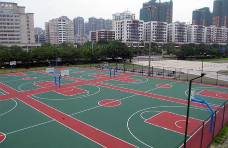 濟南外海中央花園硅PU籃球場