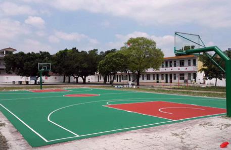 江門市青南小學(xué)室外丙烯酸籃球場