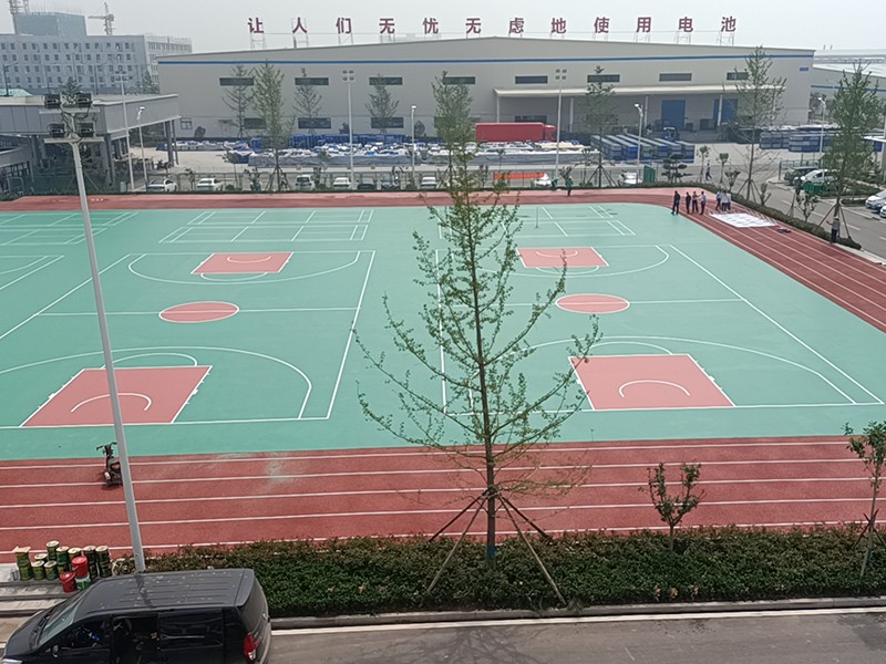 深圳比亞迪坪山一期硅PU球場(chǎng)和跑道工程